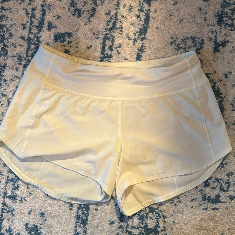 Lululemon speed up shorts. Mid rise. Size 8. Great condition. No rips/stains.
